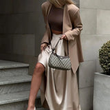 Women's long, flowy, high-waisted, versatile skirt