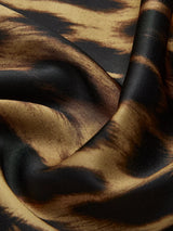 Women's fitted leopard print maxi skirt