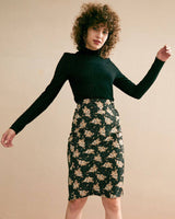 Women's Cashmere Turtleneck Sweater with Lace Details