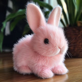 Plush rabbit toy with soft fur and details