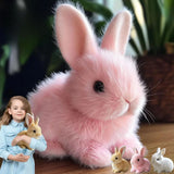 Plush rabbit toy with soft fur and details