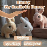 Plush rabbit toy with soft fur and details