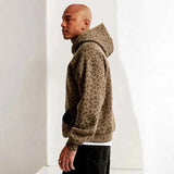 Leopard Print Hoodie For Unisex Casual Streetwear Style-MODAUTLET