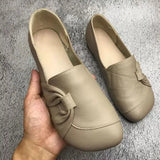 Women's leather shoes with soft soles and non-slip surface