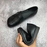 Women's leather shoes with soft soles and non-slip surface