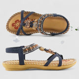 Women's Orthopedic Sandals with Arch Support, Decorative Straps, and Cushioned Insole