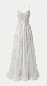 White Sequin Maxi Dress