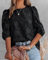Puff sleeve chiffon shirt for Women