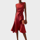 Draped Midi Dress