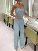 Elegant jumpsuit with tube top
