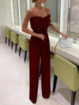 Elegant jumpsuit with tube top