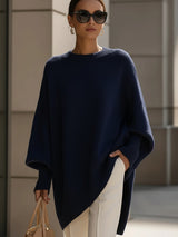 Women's Oversized Tunic Sweater with Dolman Sleeves