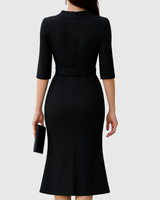 Classic Black Midi Dress
