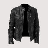 Elegant Men's Leather Jacket – Genuine Leather, Timeless Style, All-Season Comfort