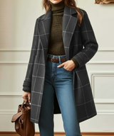 Wool Check Coat