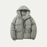 Men's quilted jacket - Warm textile winter jacket