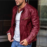 Versatile and weather resistant men's leather jacket