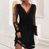 Women's Classic dress with V-neck