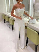 Elegant jumpsuit with tube top
