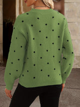 Polka dot sweater - Casual and stylish for women in fall and winter