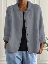 Lightweight Linen Jacket with Relaxed Fit and Elegant Everyday Style