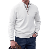 Men's Cashmere Quarter-Zip Sweater | Stand-Up Collar