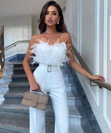 Elegant jumpsuit with tube top
