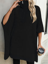 Women's pullover with quarter zipper