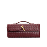 Women's leather handbag | Braided shoulder strap backpack