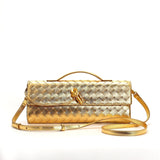 Women's leather handbag | Braided shoulder strap backpack