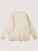 Torn sweater for women