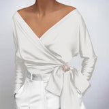 Flowing Silk Blouse with Classic Feminine Cut