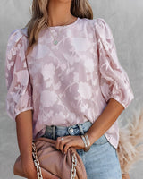 Puff sleeve chiffon shirt for Women