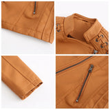 Lamb leather jacket for autumn