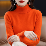 Luxury women's cashmere Winter turtleneck sweater - Elena
