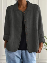 Lightweight Linen Jacket with Relaxed Fit and Elegant Everyday Style