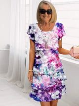 Elegant Floral Women's Dress with Flattering Fit