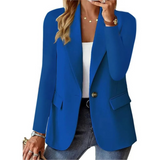 Women's long-sleeve slim-fit blazer with buckle - Fall Edition