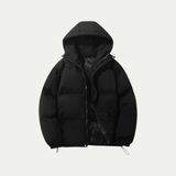Men's quilted jacket - Warm textile winter jacket