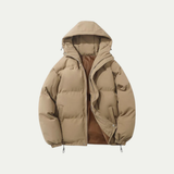 Men's quilted jacket - Warm textile winter jacket