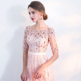 Crew Neck Dress with Mid-Length Sleeves I Ideal for Autumn