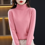 Luxury women's cashmere Winter turtleneck sweater - Elena