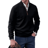 Men's Cashmere Quarter-Zip Sweater | Stand-Up Collar