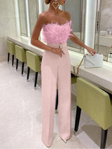 Elegant jumpsuit with tube top