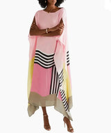 Pink Kaftan with Candy Stripes