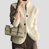 Long cashmere cardigan with V-neck