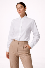 Women's Oversized Long Sleeve Straight Cut Blouse