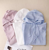 Long-Sleeved Hooded Blouse