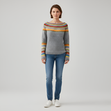 Women’s Fair Isle Knit Sweater Long Sleeve Pullover Wool Blend