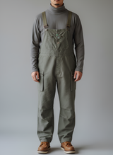 Men’s Workwear Bib Overalls Cotton Canvas Utility Dungarees
